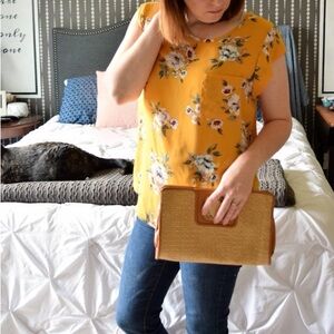 Alice Blue Women's Floral Blouse - Mustard M